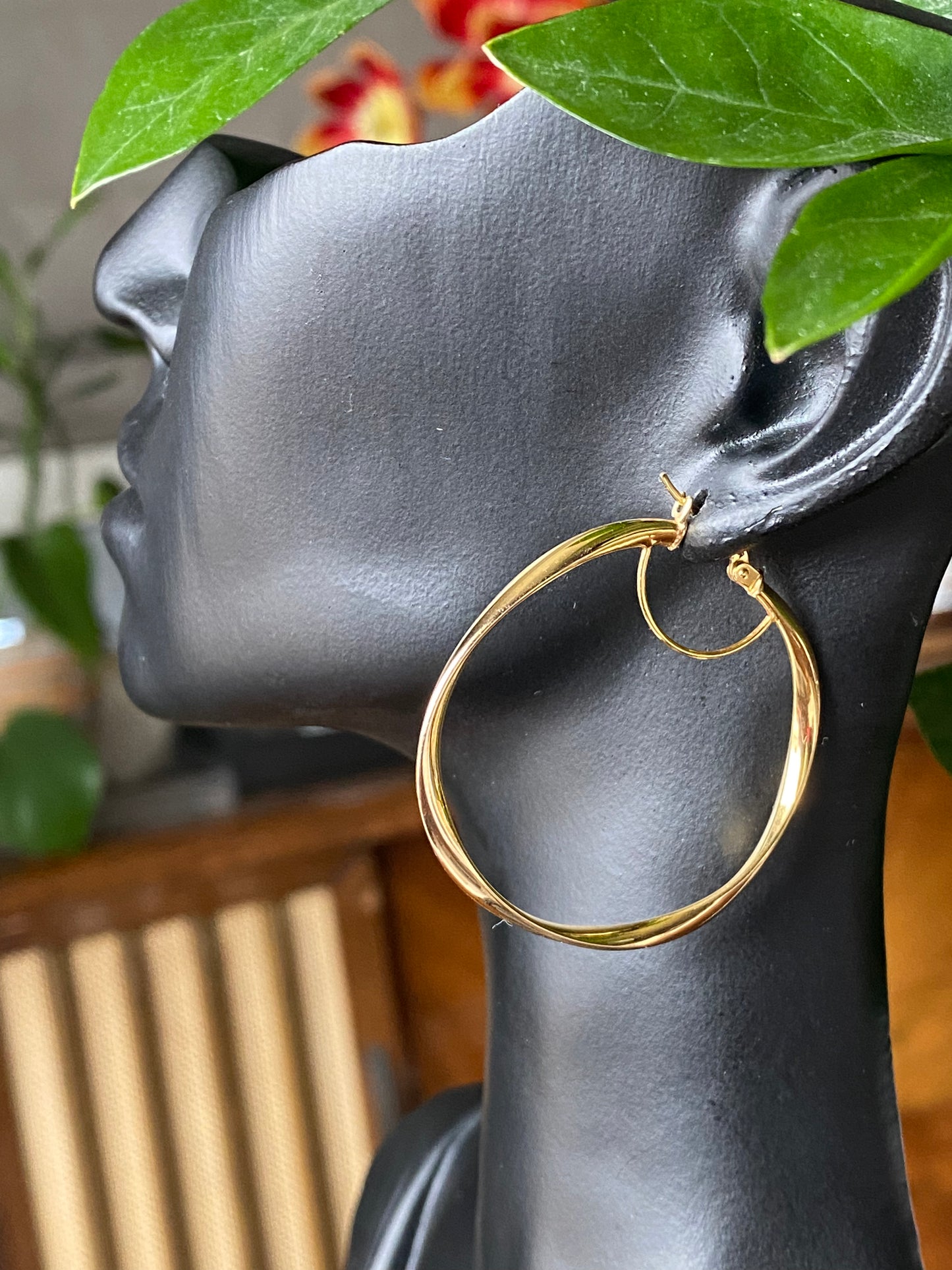 14k Wonky Hoops