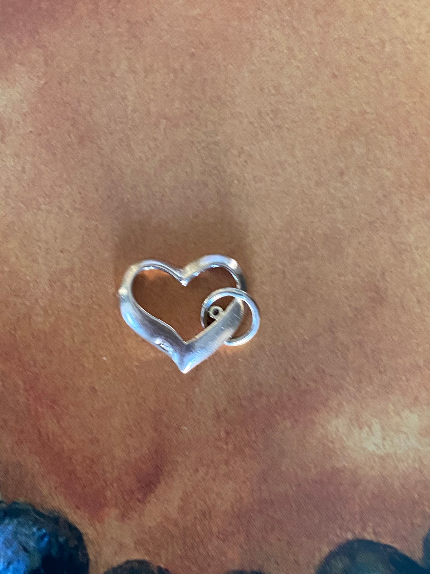 14k Floating Heart with Diamond