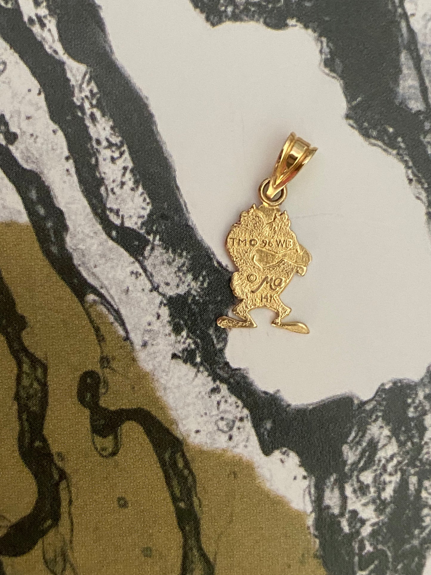 14k Enamel Taz