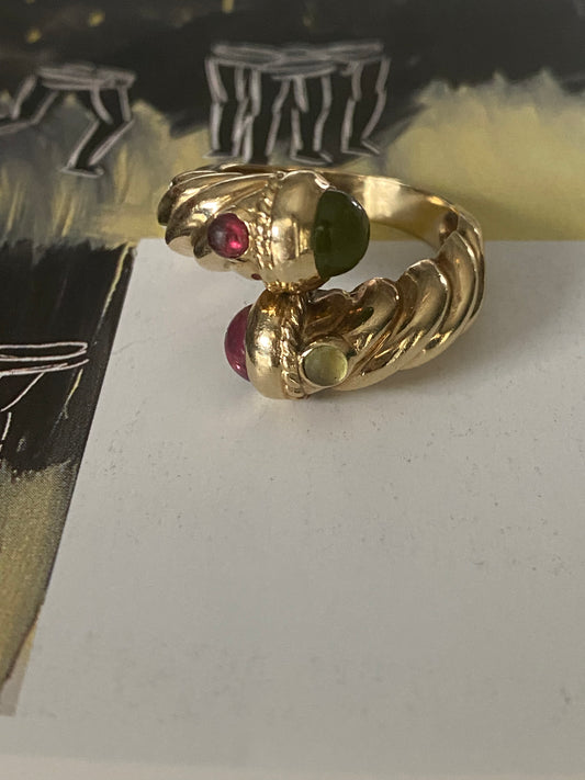 Cabochon Bypass Ring