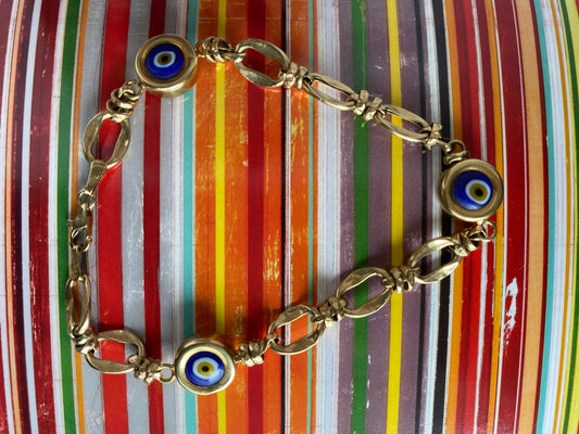 14k Evil Eye Bracelet