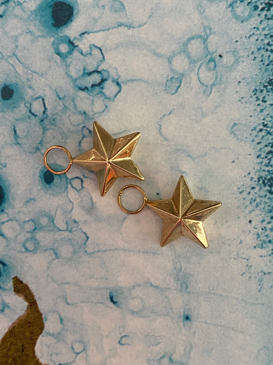 14k Small Puffy Stars