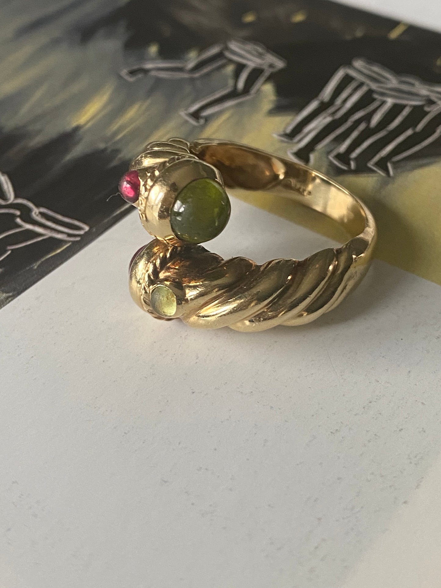 Cabochon Bypass Ring