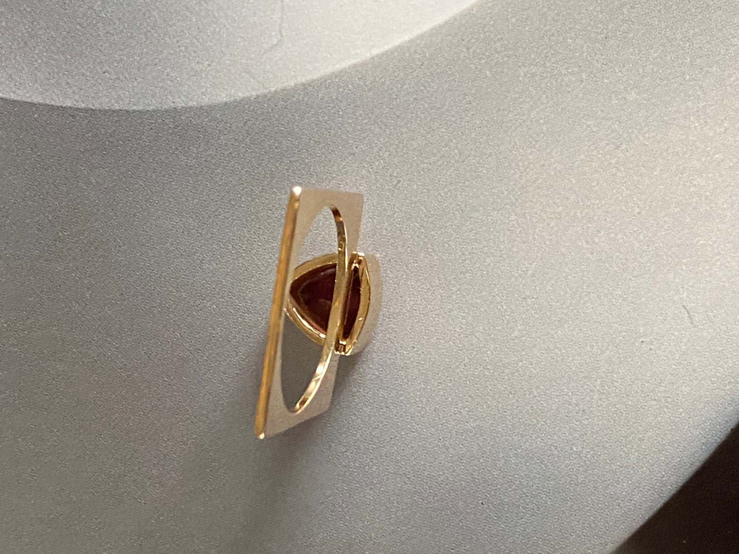 14k Trillion Cut Pink Tourmaline Ring