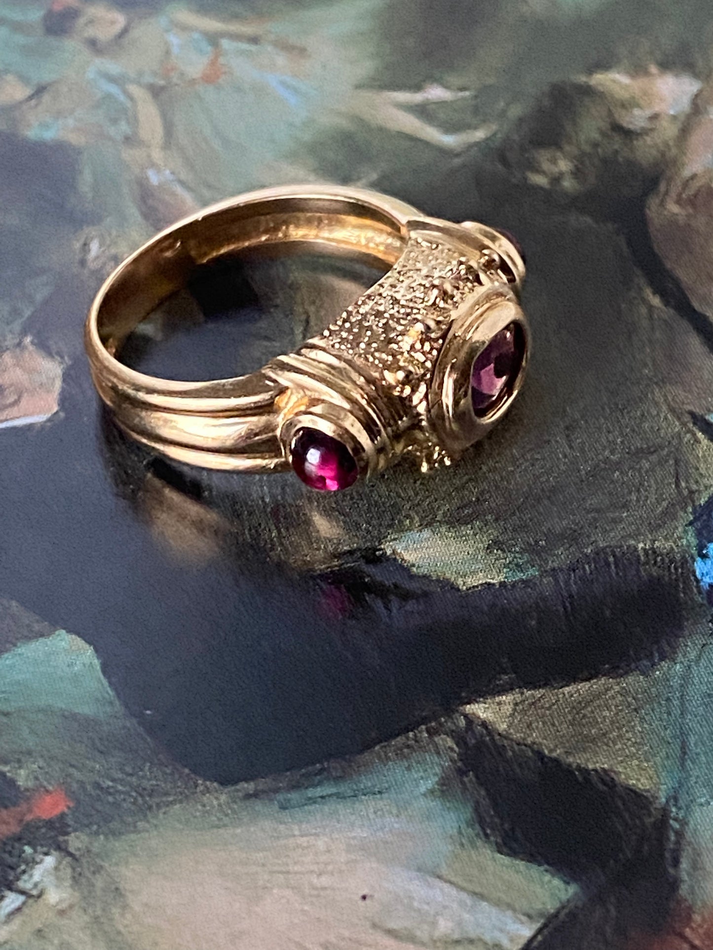 14k Etruscan Amethyst Ring