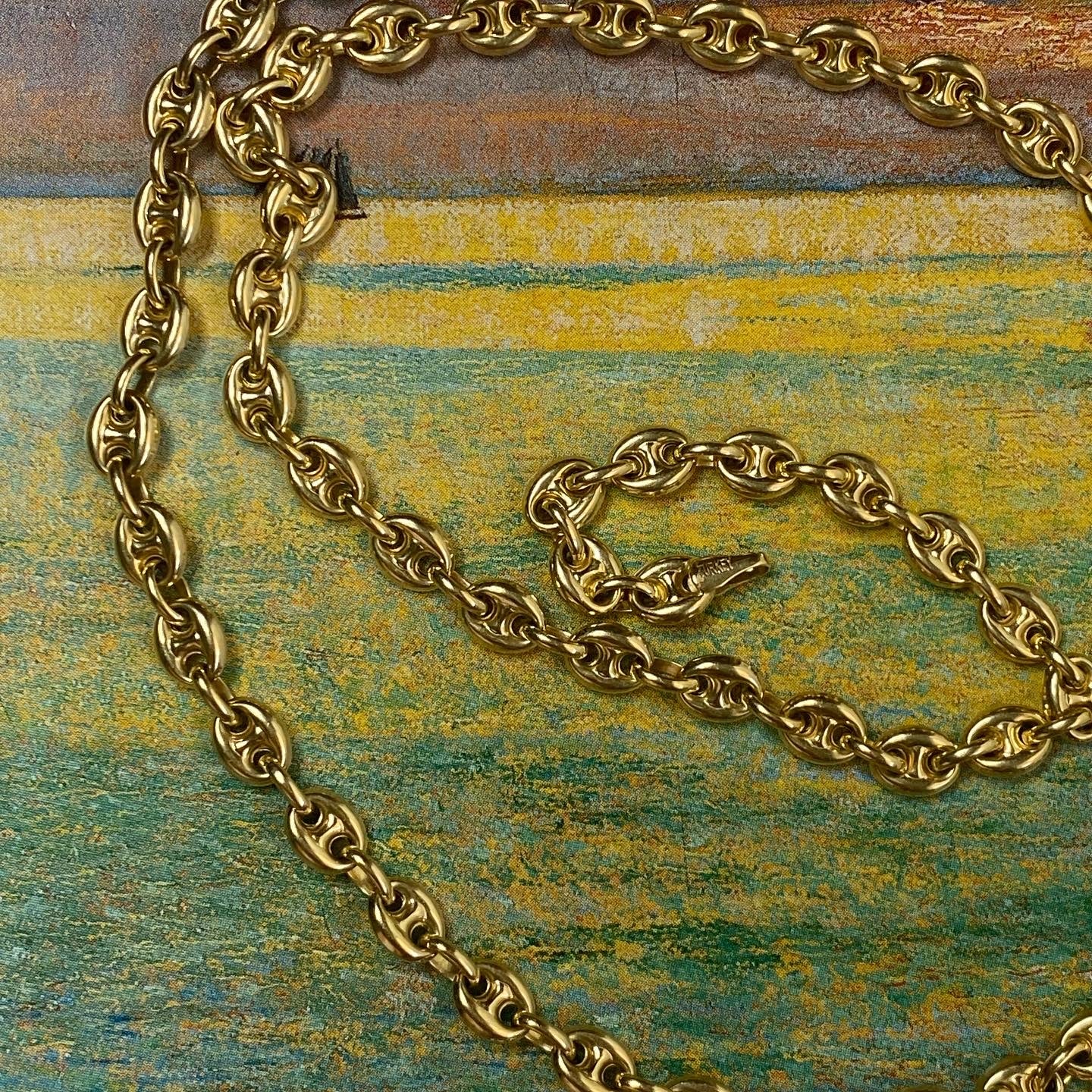 14k Puffy Mariner Chain