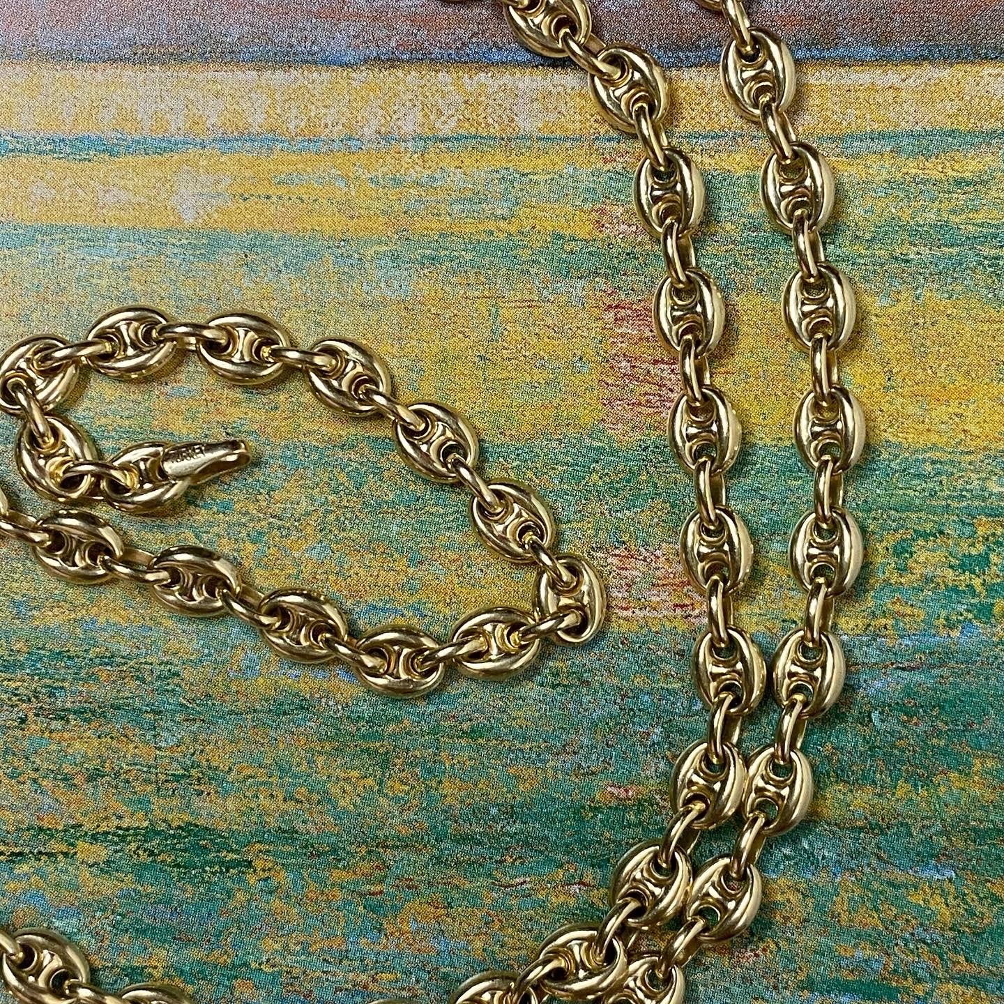 14k Puffy Mariner Chain