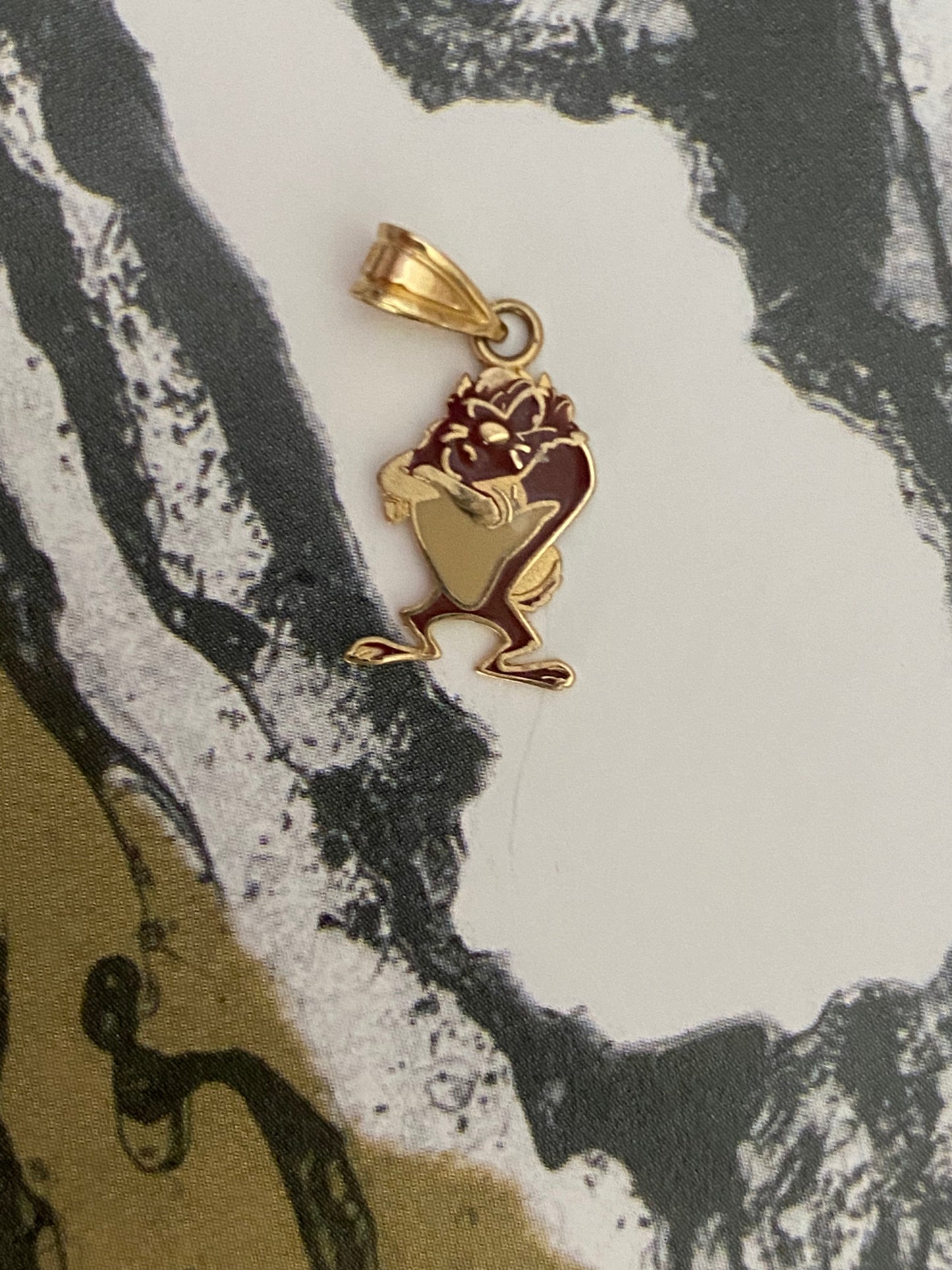 14k Enamel Taz