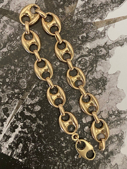 14k Puffy Mariner Bracelet